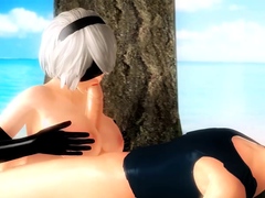 NieR Automata Horny 2B Suck Huge Thick Cock Sex Collection